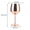 1 PCS 18oz Stainless Steel Matte Wine Glasses Red
