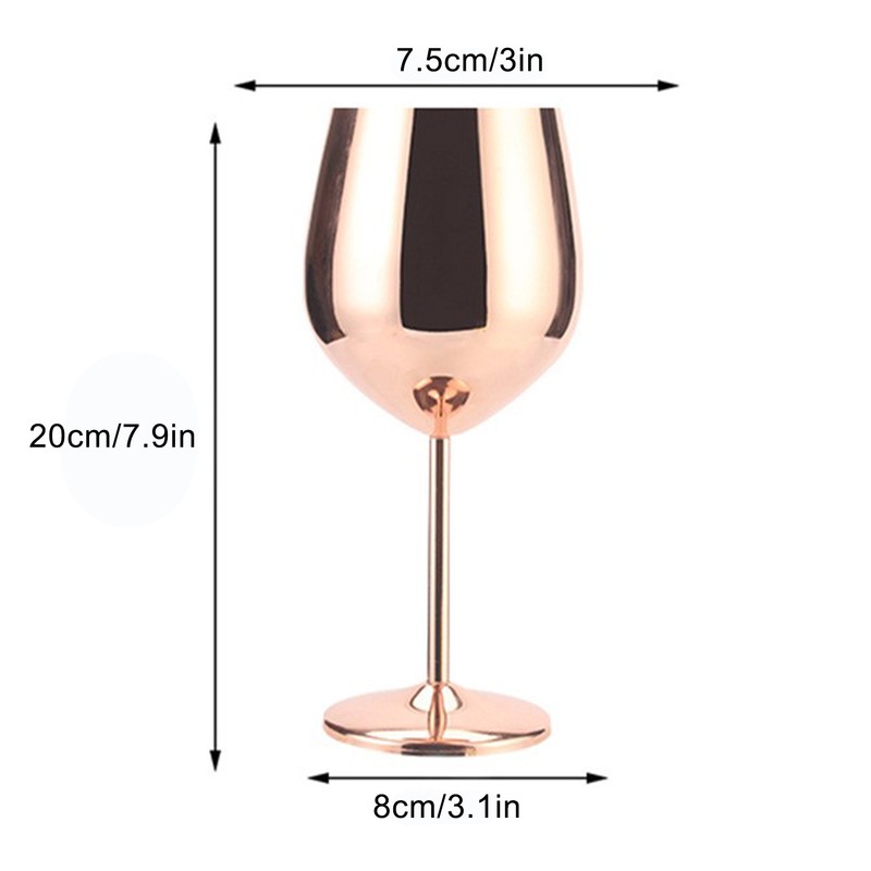 1 PCS 18oz Stainless Steel Matte Wine Glasses Red