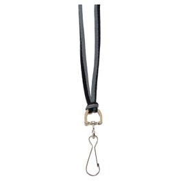 FeetPeople Oval Lanyard, Grey and Black Stripe
