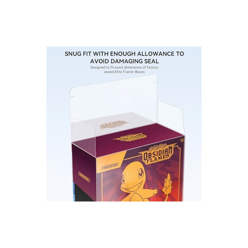 【5 Pcs】 PKMN ETB Protector Case, Elite Trainer Box Protector,
