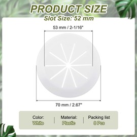 PATIKIL Desk Grommet 2-1/16", 8 Pcs Round Cable Grommet Cord Hole Cover with Adhesive Tape Flexible Table Wire Organizer for Office Home Table Countertop, White