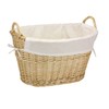 Household Essentials Wicker Laundry Basket with Handles, Handwoven Willow, Removable