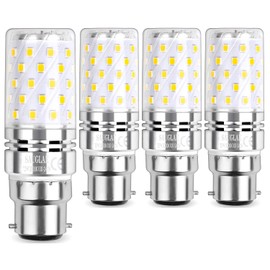 SAUGLAE LED Corn Bulbs, B22 Bayonet Cap, 12W, 1450Lm, 3000K Warm White, Not Dimmable, Pack of 4