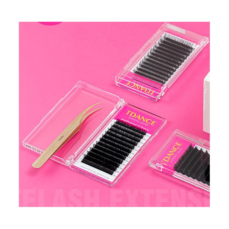 TDANCE Lash Extension Matte Black Eyelash Extension C CC D