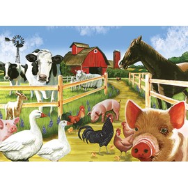 Cobble Hill Family Piece's 350 Puzzle - Welcome to The Farm - Sample Poster Included