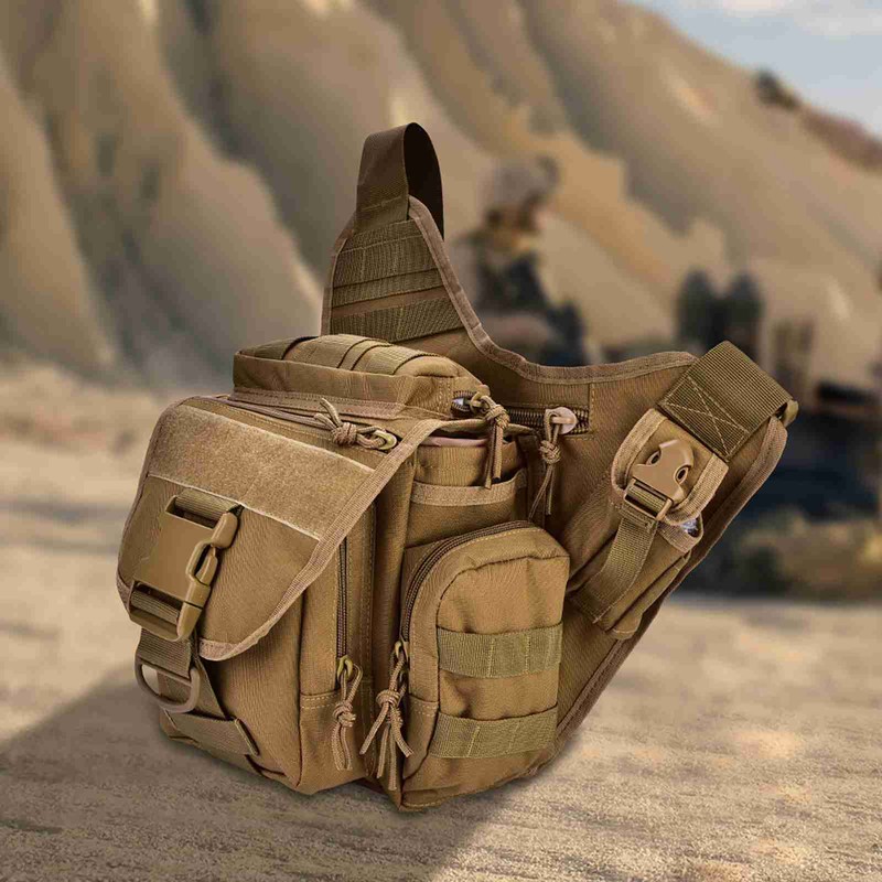 Durable Men Military Chest Shoulder Bag Pack for Travel Hiking