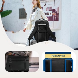 Yankony Airplane Cabin Travel Backpack 40 x 20 x 25 cm Ryanair Travel Backpack with Anti-Theft Bag, black