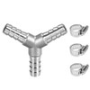 Metaland Stainless Steel 3/4" Hose Barb Y Barbed Fitting 3
