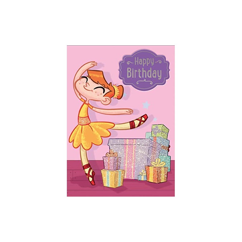 Boston International CAR11701 Cardooo Child's Birthday Activity Card, Ballet