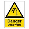 V Safety Danger Deep Waters - Portrait 200 x 300mm