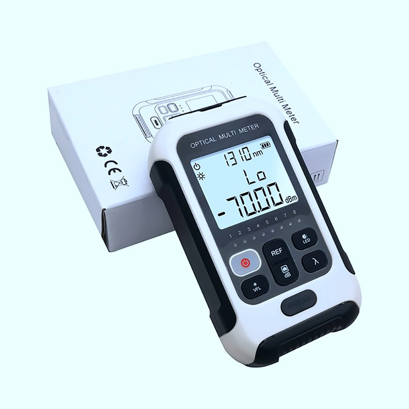 Multifunctional Optical Power Meter White High Accuracy Sensitive Fiber Tester
