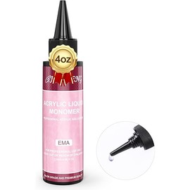 JIASHENG 4.06 fl.oz Monomer, Monomer Acrylic Nail Liquid for Acrylic Powders Liquid Monomer for Acrylic Nails, Acrylic Monomer Liquid Suitable Nail Salon Home DIY Use