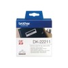 Brother DK-22211 Label Roll, Continuous Length Film, Black on White,