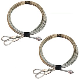 2 PCS Full Length Garage Door Spring - Door Spring Opener Pair of 7' Garage Door Rollers Cable Tensioner Garage Springs Replacement Torsion Springs - Lift Safety Springs Heavy Duty String(8.6 foot)