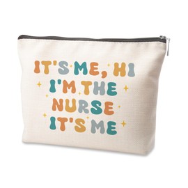 Tisubileiry Nurse Makeup Bag Gift for Women Nurse's Day Gifts It's Me, Hi I'm The Nurse It's Me Bag Nurse Cosmetic Bag Gift