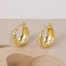 ALEXCRAFT Silver 925 Earrings Oval Hoop Earrings for Women, Sterling Silver Hoop Earrings Large Silver 925 Earrings Hanging Drop Earrings Lightweight Chunky Hoop Earrings Oval Hammer Earrings for