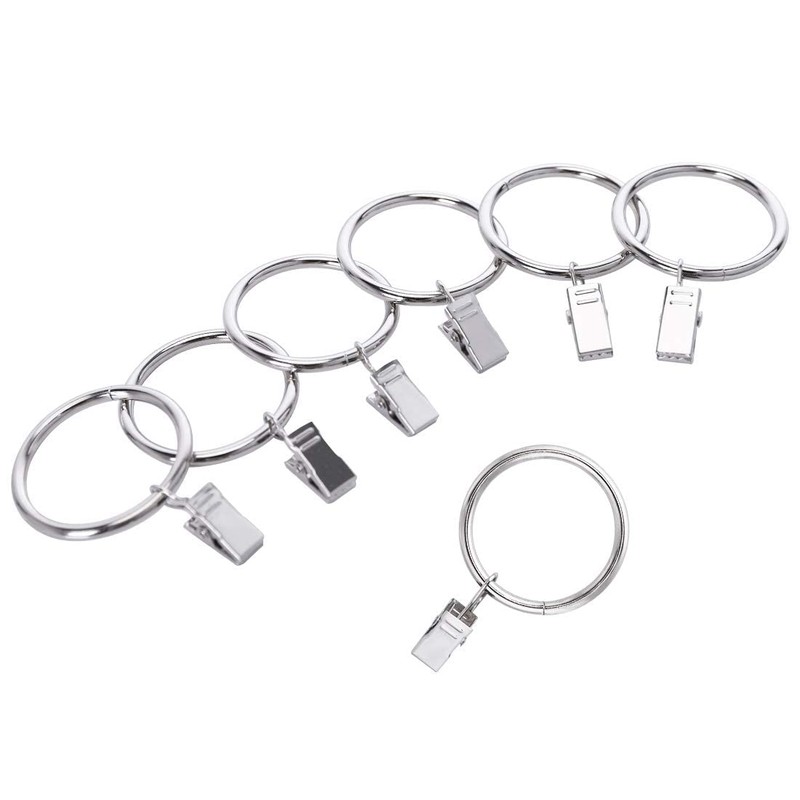 40pcs Rustproof Drapery Matte Stainless Steel Metal Curtain Rings with