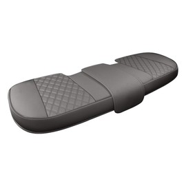 Black Panther Luxury PU Leather Rear Car Seat Cover, Compatible with Most Vehicles, Adjustable Length 49-55'', Diamond Pattern Embroidery (Gray)