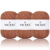 NICEEC 3 Skeins Soft Merino Wool Yarn - Soft &