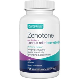 Zenotone Tinnitus Relief Supplement - Auditory & Ear Health Support - Promotes Clear Sound - Aids in Reducing Ringing - Juniper & Hawthorn Berry, Garlic, Hibiscus, Vitamin C B-3, 6 & 12 (60 Capsules)