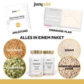 jungold Hormone Help Natural Balance - Vegan Dietary Supplement for Women/Girls in line with the Cycle of Natural Plant Ingredients - Made in Austria