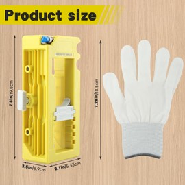 Door Hinge Jig,Router Jig,Door Hinge Mortiser,Router Template with Glove,Installation Kit Fits for Doors Hinges from 3” to 5” Length & Types of Sqaure,Radius 1/4” or Radius 5/8”