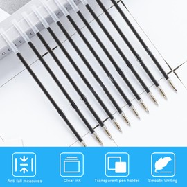 50pcs Blue Retractable Ballpoint Pen Refills 0.7mm Ballpoint Pen Replacement Rollerball Refill Gel 107mm