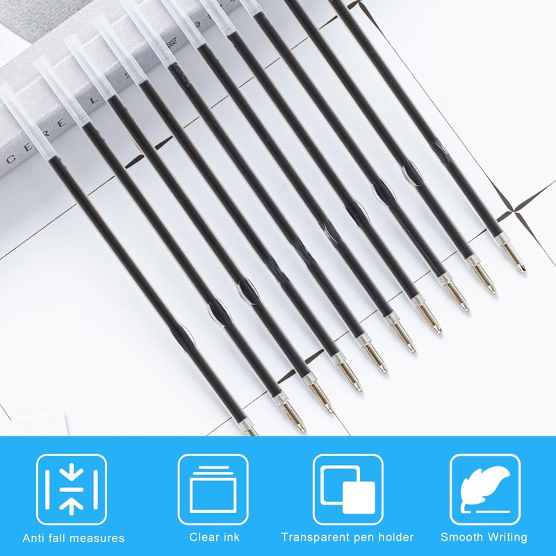50pcs Blue Retractable Ballpoint Pen Refills 0.7mm Ballpoint Pen Replacement