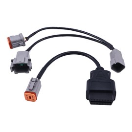 HOLDWELL OBD2 Marine Engine Diagnostic Connect 6 pin 8 pin Cable 21EN-32360 21EN-32380 Compatible with Volvo Vocom Vodia Scanner Tool Adapter Also for Penta Cable and Vodia 5 Truck Industrial Parts
