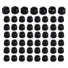 Unbranded Gloss Black Diamond Cut Engine Bolt Cap Set For
