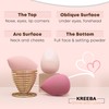 KREEBA Heart-Shaped Makeup Sponge Set – 3 Sponges + Eggshell