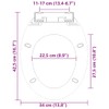 "vidaXL Soft-Close Toilet Seat in Black Polypropylene, Quick-Release Design and
