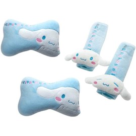 Cinnamoroll Neck Pad, Seat Belt Cover, Combination, Car Neck, Headrest, Car Supplies, Breathable, Driving, Travel, Long Driving, Washable, Easy Installation, Set of 2