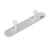 Safco 4200 Nail Head Wall Coat Rack Two Hooks Metal 12w x 2-3/4d x 2h Satin Aluminum