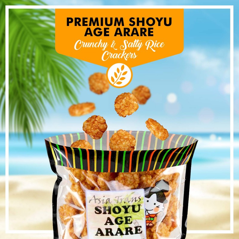 Shoyu Age Fried Arare Rice Crackers 6 Ounce - Perfect