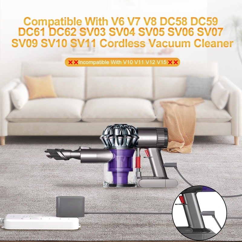 26.1V Vacuum Charger Compatible with Dyson V8 V7 V6 DC59