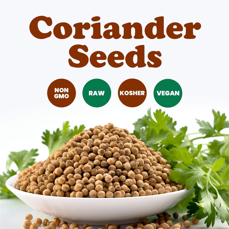 Food to Live - Whole Coriander Seeds, 8 Ounces Non-GMO