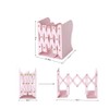 Creative Adjustable Bookshelf Bookends Pink Metal Office Non-slip Magazine File