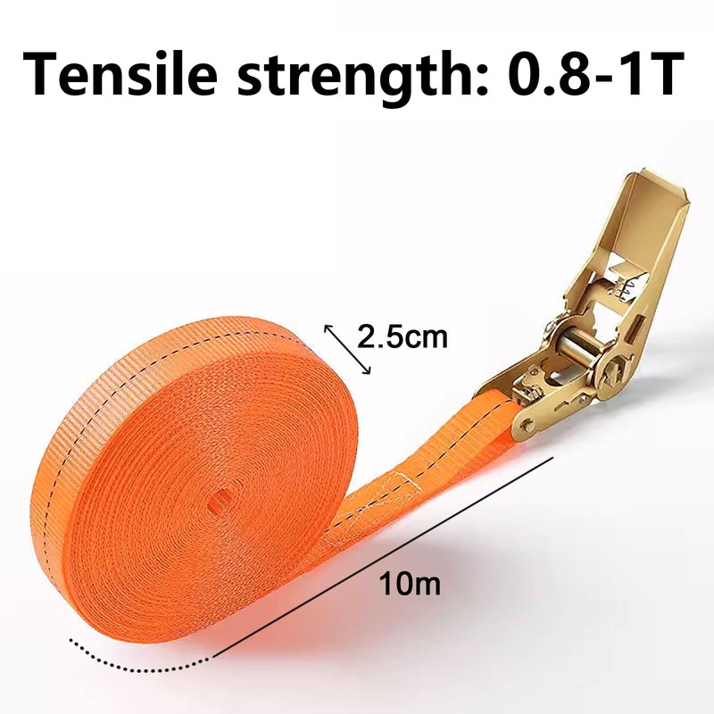 2Pcs 10m Long Ratchet Straps with Ratchet Lock, BetterJonny 800KG