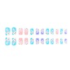 Square Easter Fake Nails Medium Press on Nails Gloss Acrylic