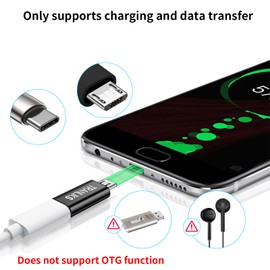 TRANLIKS USB C to Micro USB Adapter,5 Pack Micro USB Male to USB Type C Female Adapter Convert Connector Support Charge and Data Sync Compatible with Micro USB Devices