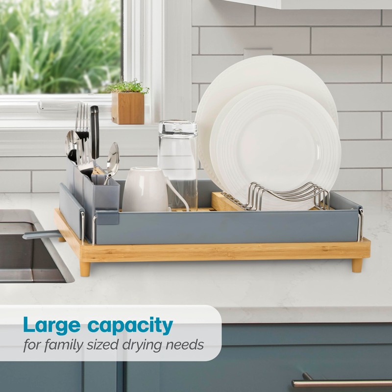 Polder Harmony Dish Rack, Sturdy Dish Drying Rack with 2