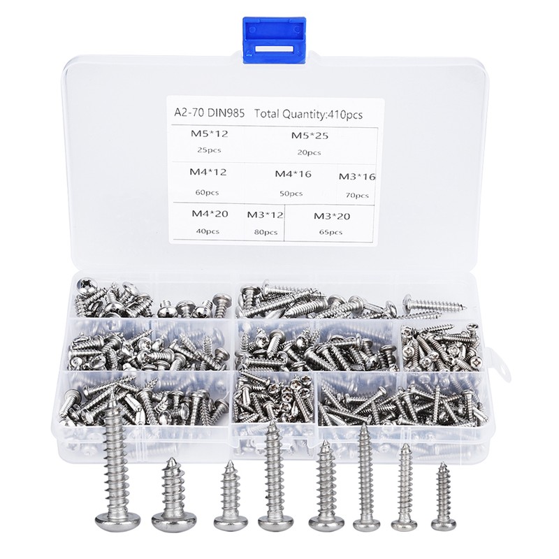 410PCs Self Tapping Screw Hardware Mixed Set Mini Power Tool