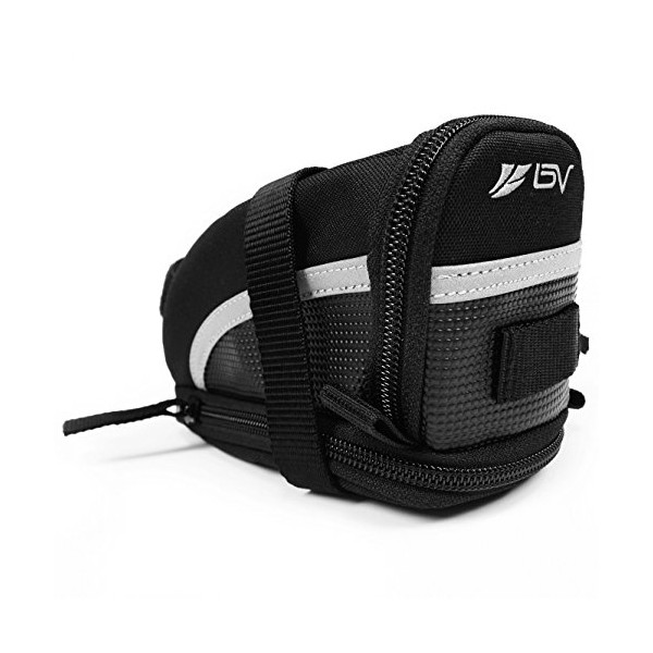 BV Bicycle Strap-On Saddle Bag/Seat Bag, (Small)
