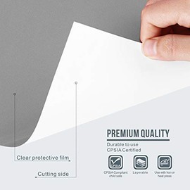 Sooez 12" x 12ft Heat Transfer Vinyl Rolls, Strong Stretchy HTV Silver for Shirts, Easy to Cut & Weed, Matte Finish