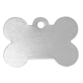 ABBECIAO 1.5 Inches*1Inch Aluminum Stamping Blanks Dog Bone Tags Pet ID Name Tags with One Hole 14ga. Finished and Smooth Edges for Keychain Jewelry Making - Pack of 30