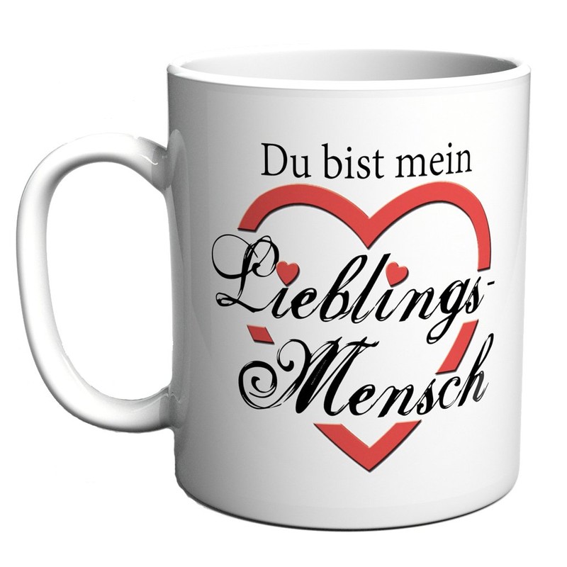 Tasse mit Spruch/Schriftzug "Lieblingsmensch" als Geschenk
