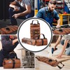 LETINE Crest Canvas Tool Roll Bag - Portable 6-Pocket EDC