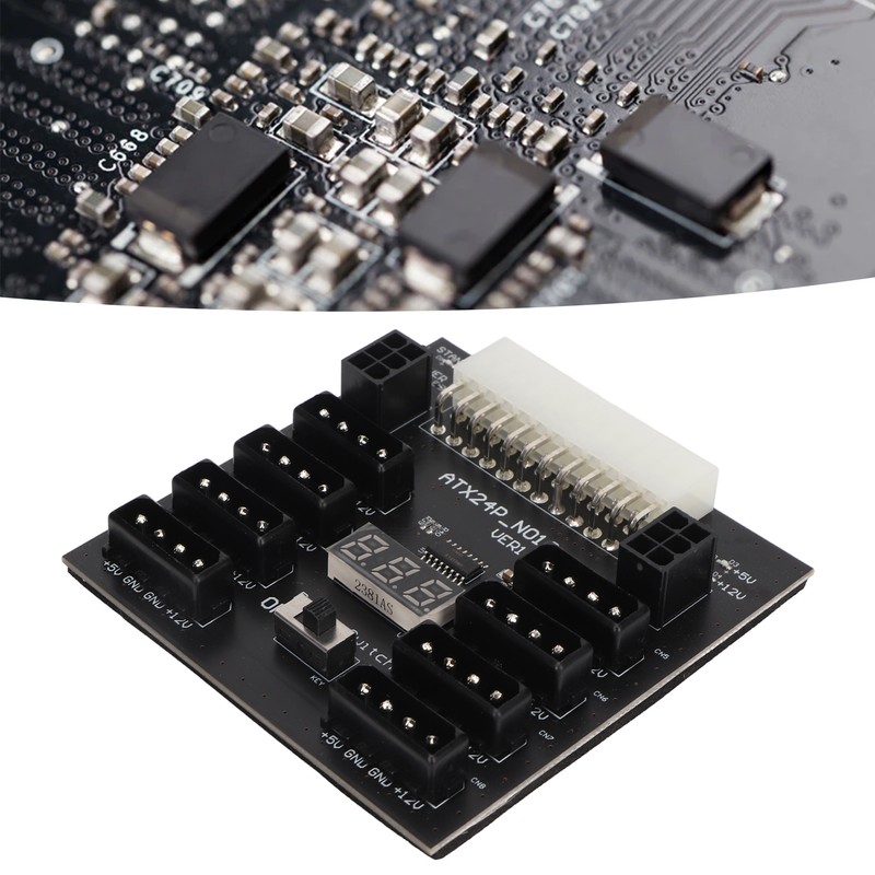 ATX PSU Power Board 5V 12V Output 24Pin to 8X