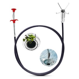 SHUCHUANG Toilet Snake，79" Flexible Grabber Claw Tool Reacher Drain Snake Hair Drain Clog Remover for Toilet Sewer Shower Kitchen Bathroom Tub Clogged Drains Opener Cleaning Tool